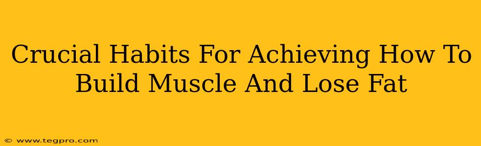 Crucial Habits For Achieving How To Build Muscle And Lose Fat
